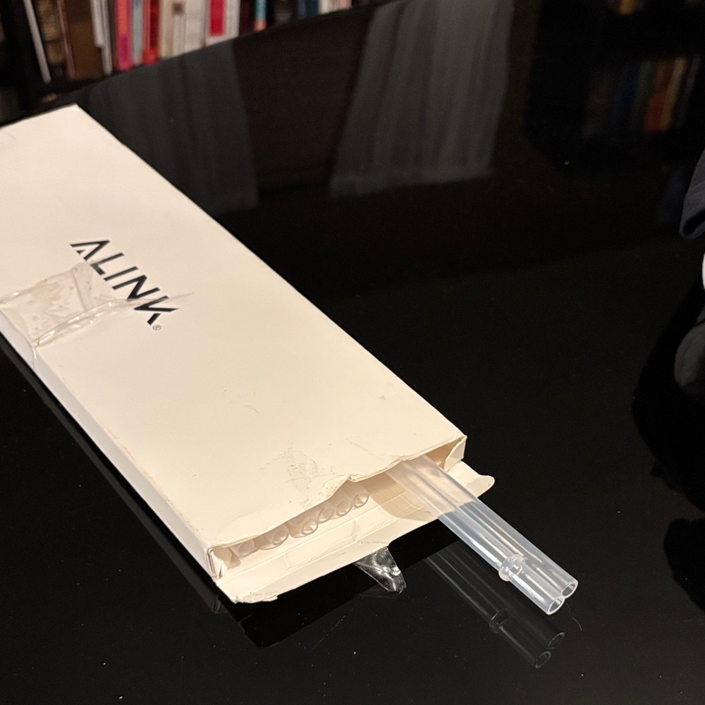 ALINK Reusable plastic straws - clear - 13 inch.